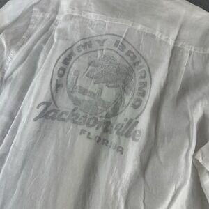 Tommy Bahama Shirt Men L Jacksonsville Florida Breezer White Linen New LS